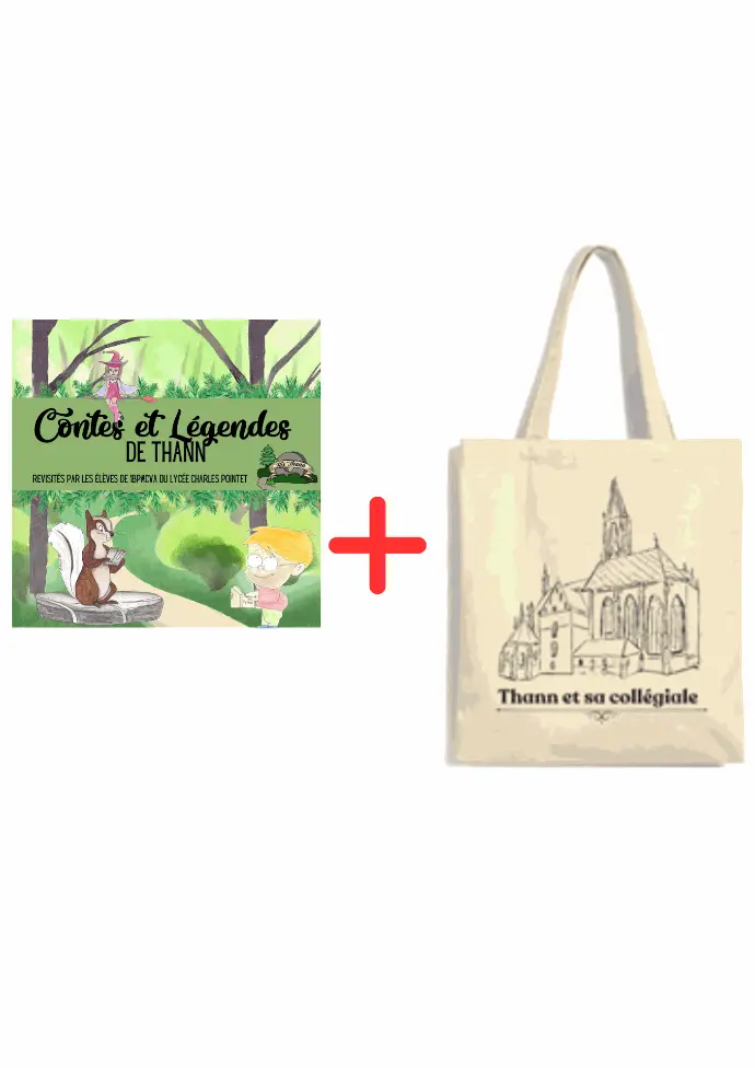 Lot Tote-Bag "Thann et sa collégiale"+ Livre "Contes et Légendes de Thann"