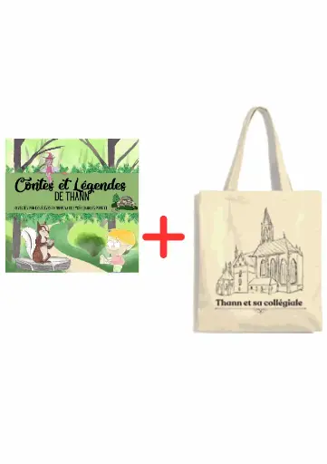 Lot Tote-Bag "Thann et sa collégiale"+ Livre "Contes et Légendes de Thann"